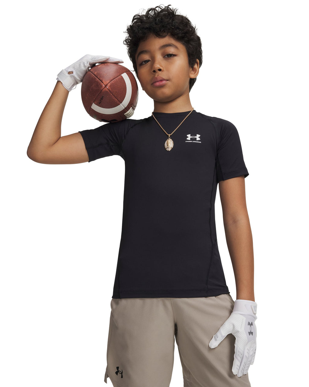 HeatGear® Armour Boys' Short Sleeve - White