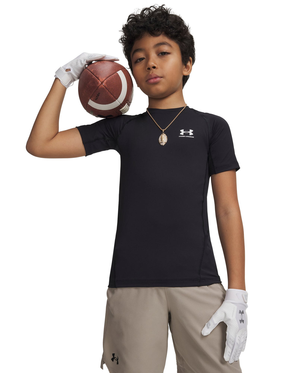 HeatGear® Armour Boys' Short Sleeve - White