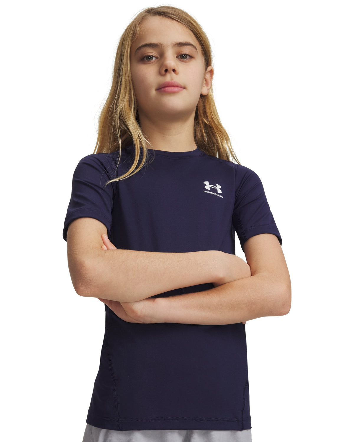 HeatGear® Armour Boys' Short Sleeve - Blue