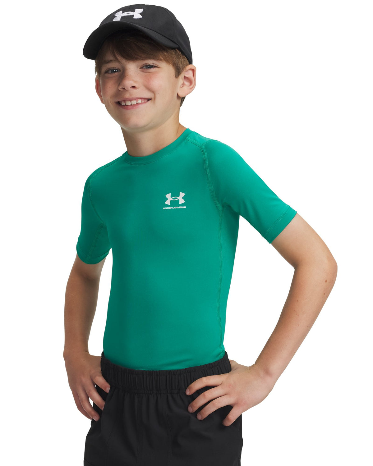HeatGear® Armour Boys' Short Sleeve - Green