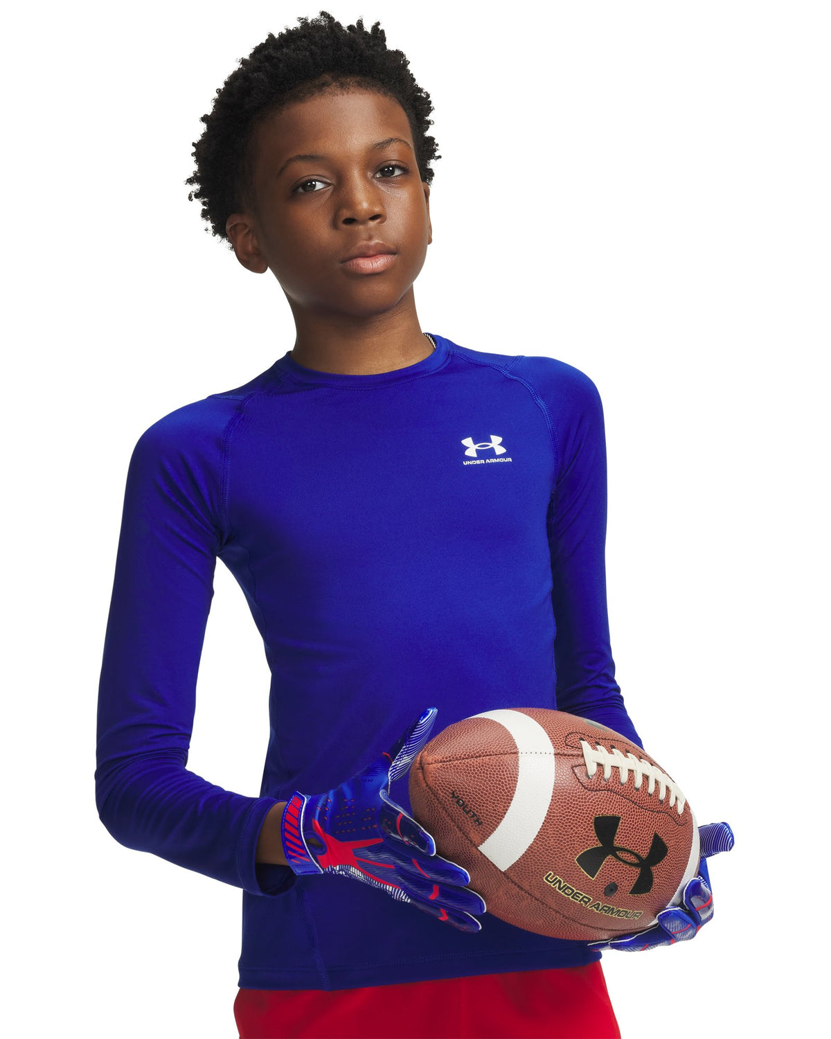 HeatGear® Armour Boys' Long Sleeve - Blue