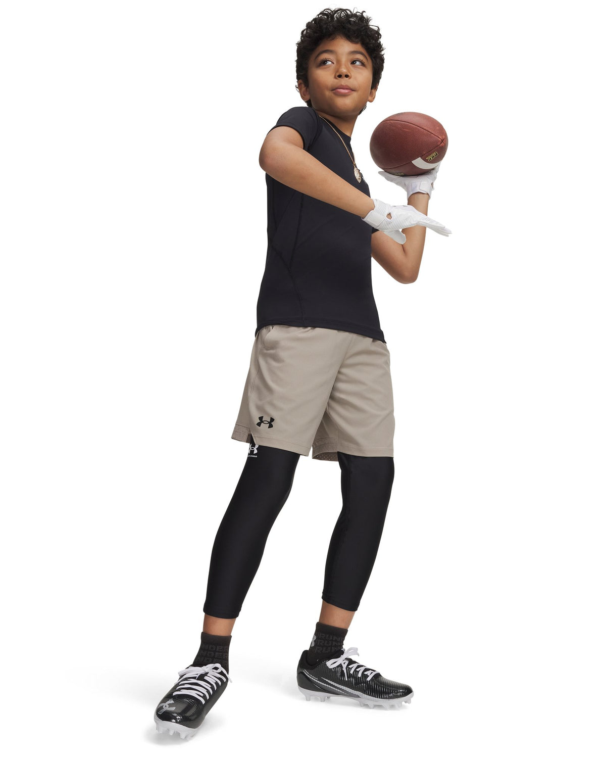 HeatGear® Armour Boys' ¾ Leggings - White