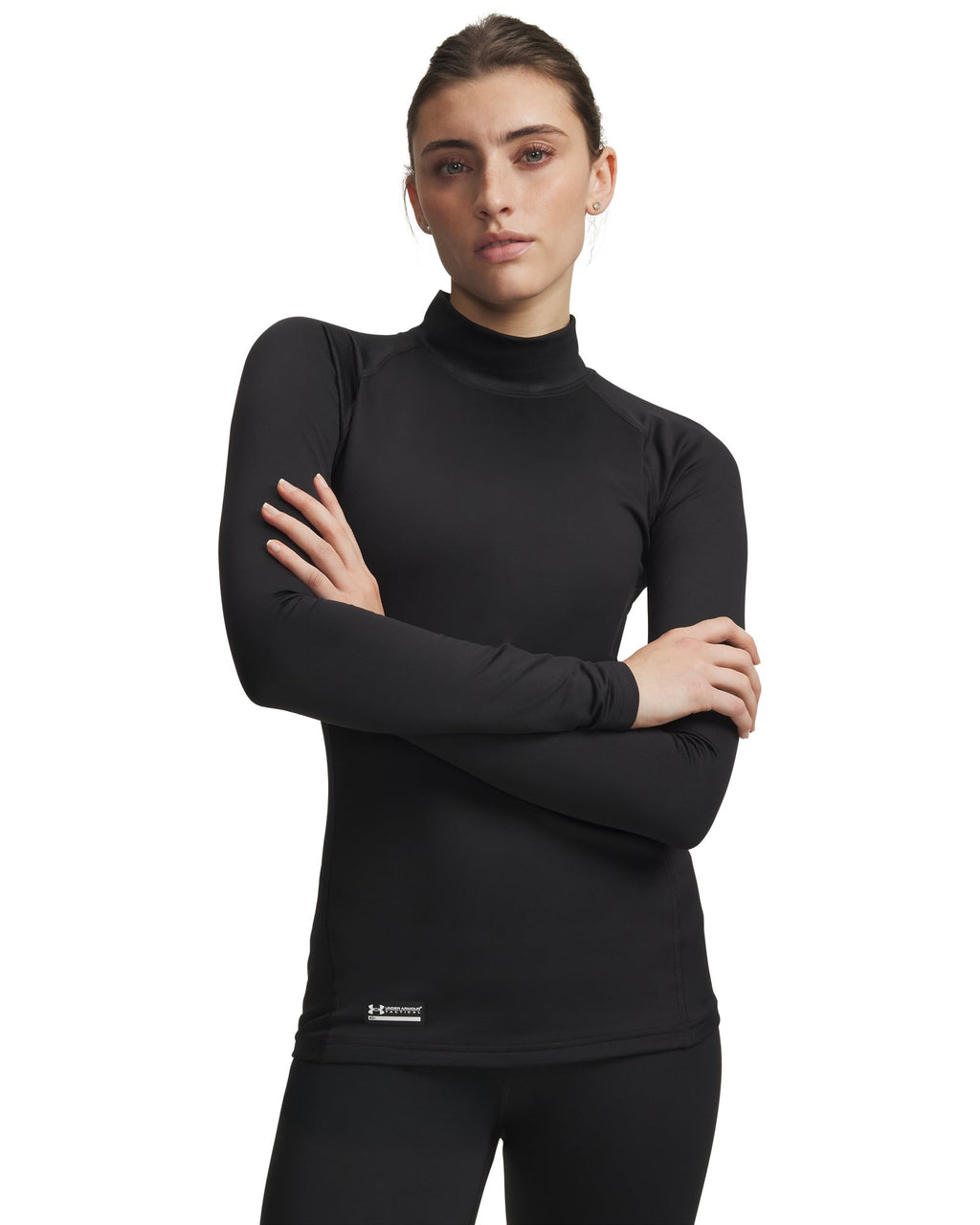 UA Tactical ColdGear® Infrared Women's Base Mock - Black