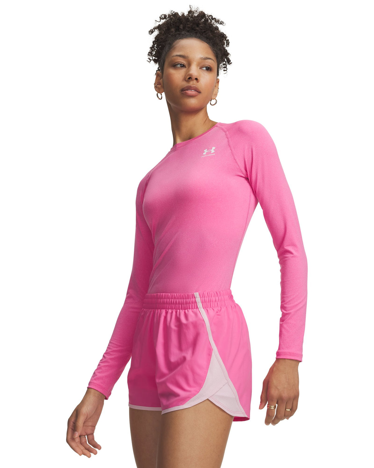 HeatGear® Compression Women's Long Sleeve - Pink