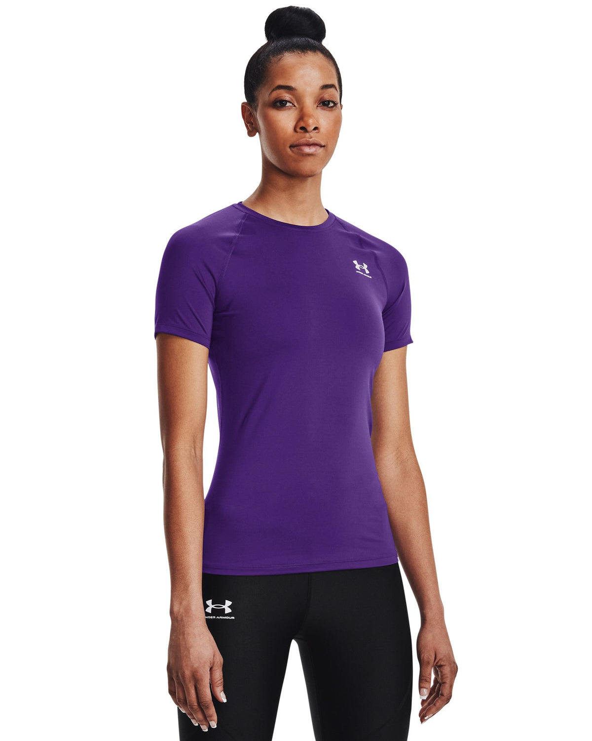 HeatGear® Women's Compression Short Sleeve - Purple