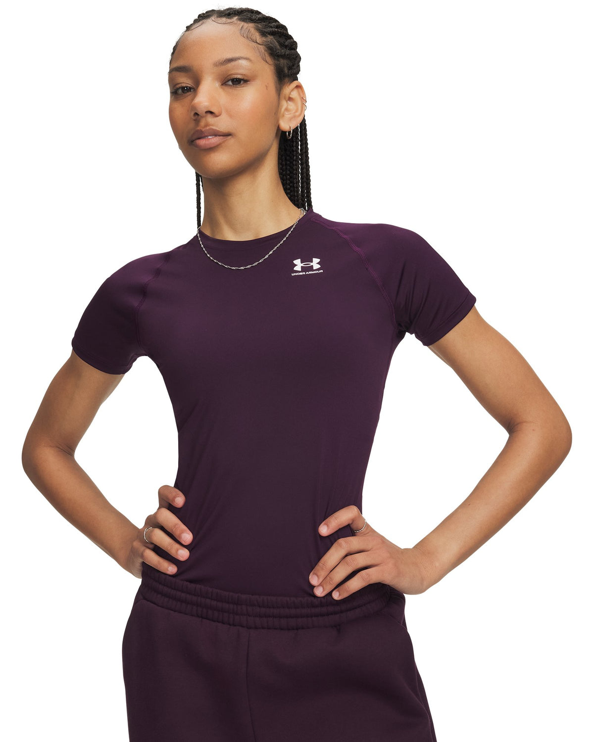 HeatGear® Women's Compression Short Sleeve - Purple