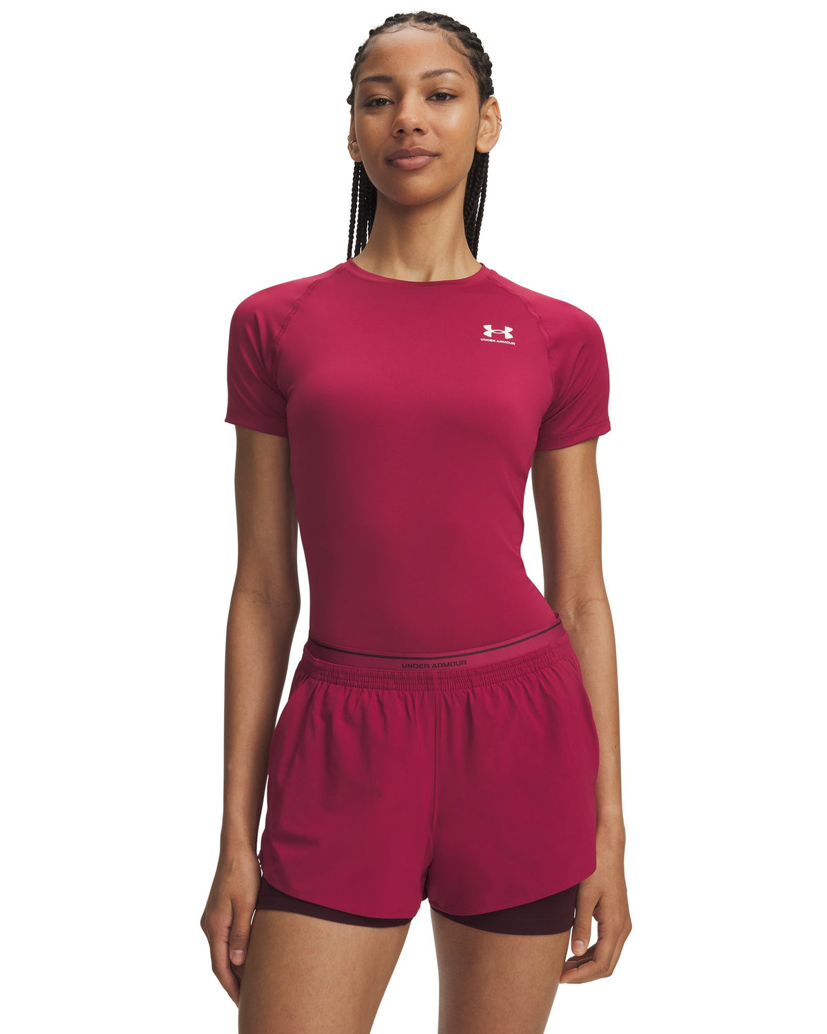 HeatGear® Women's Compression Short Sleeve - Red