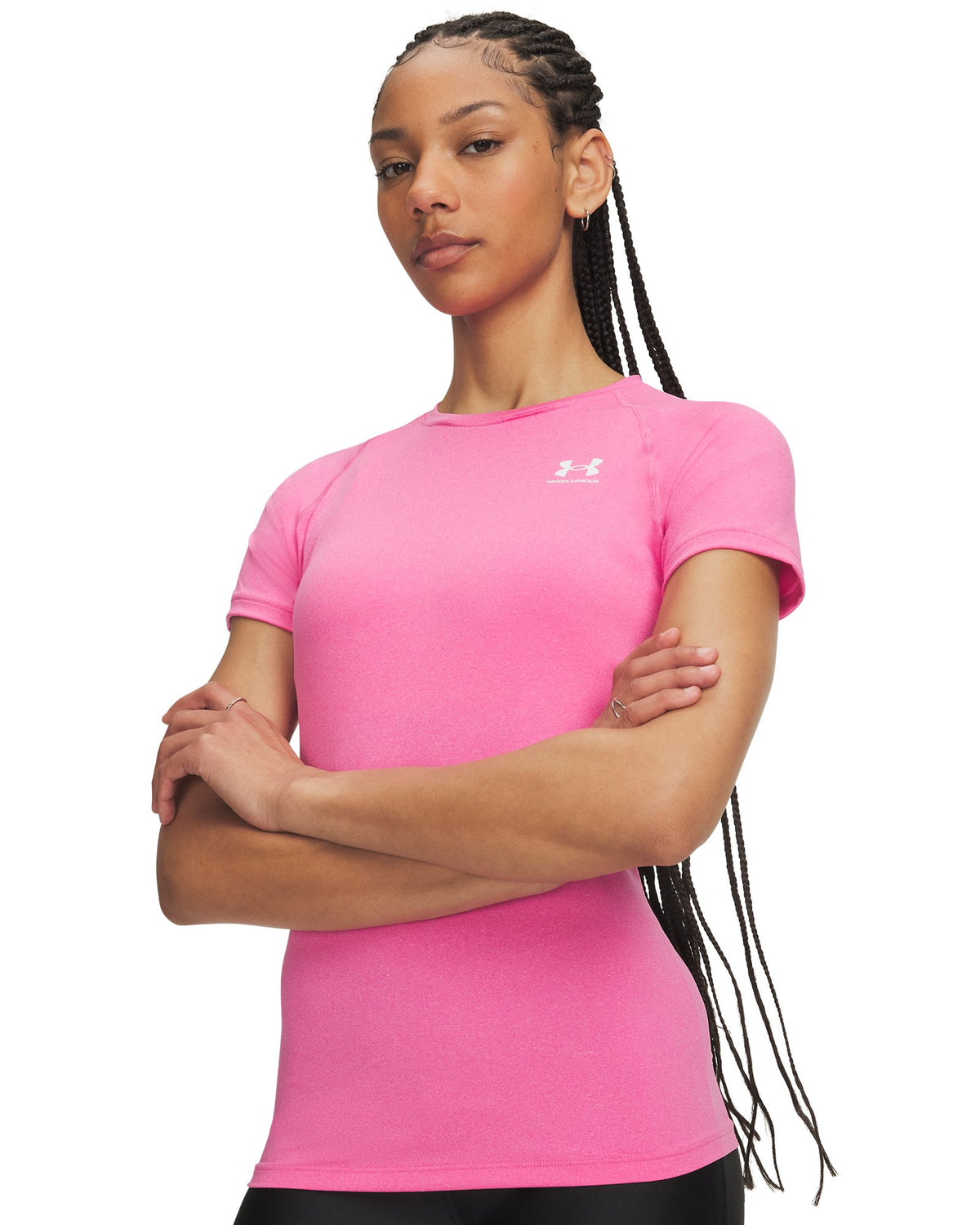 HeatGear® Women's Compression Short Sleeve - Pink