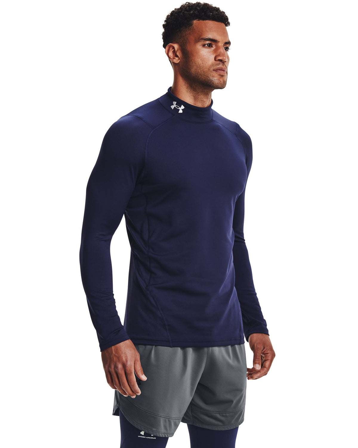 ColdGear® Fitted Men's Mock - Blue