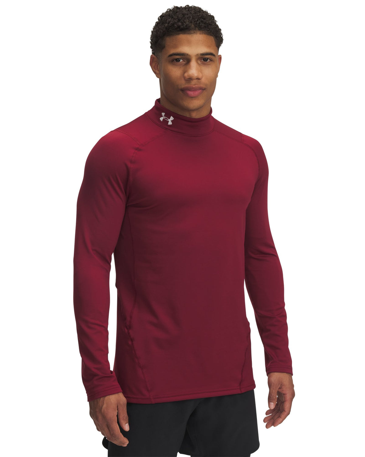 ColdGear® Fitted Men's Mock - Red
