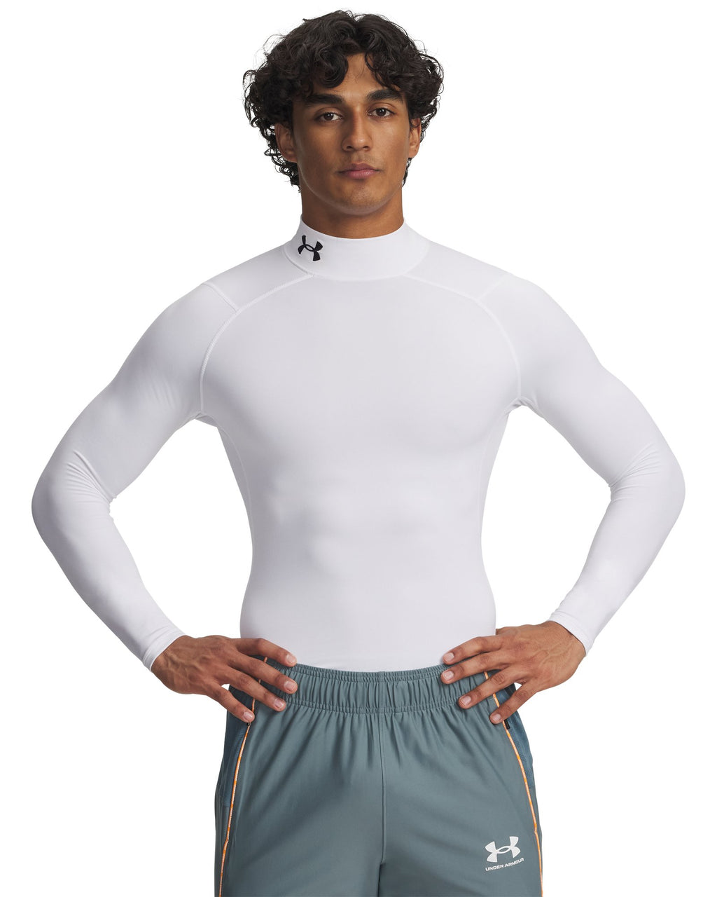 ColdGear® Men's Compression Mock Long Sleeve - Black