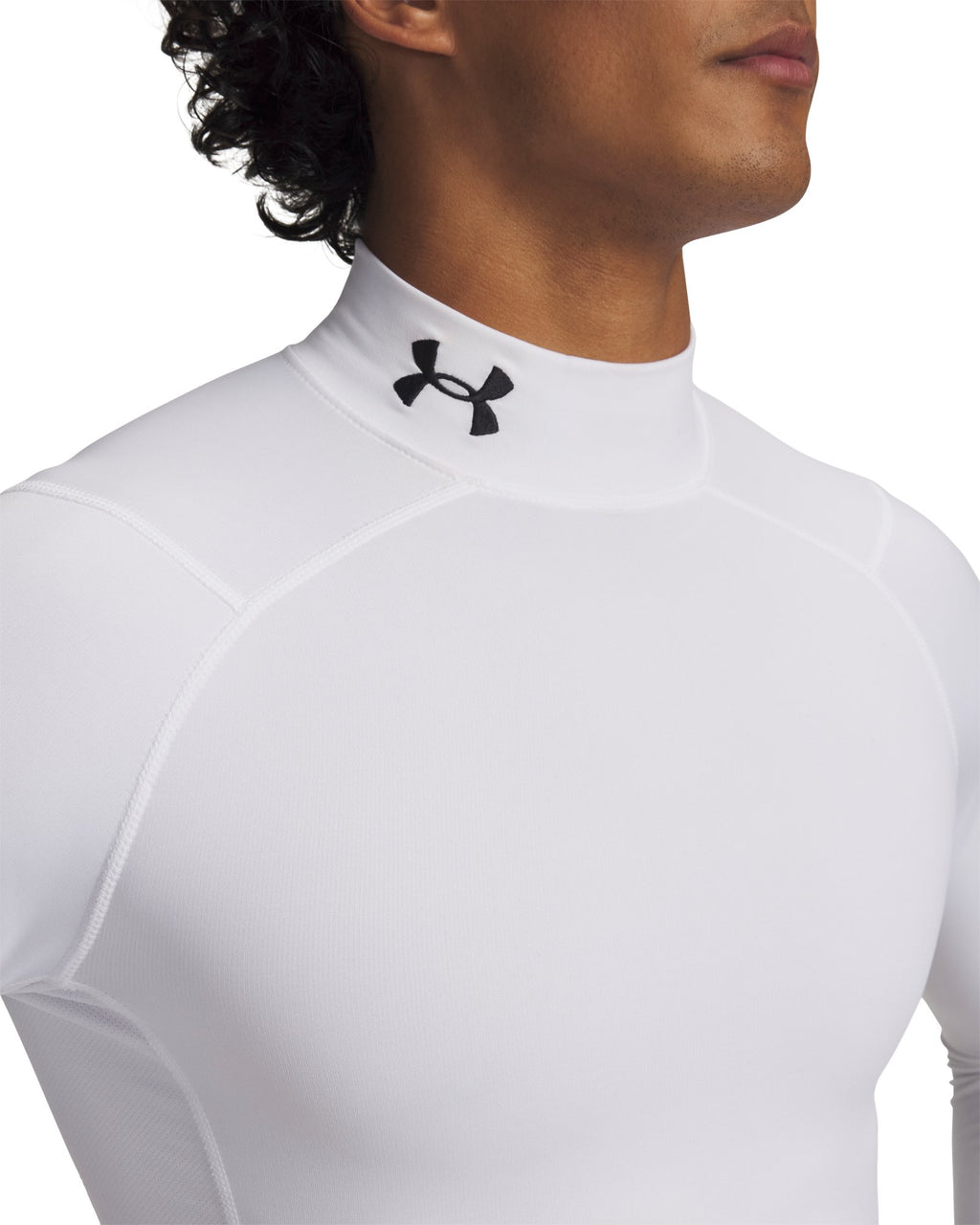 ColdGear® Men's Compression Mock Long Sleeve - Black