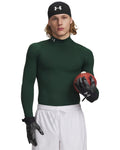 ColdGear® Men's Compression Mock Long Sleeve - Green