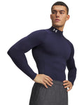 ColdGear® Men's Compression Mock Long Sleeve - Blue