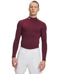 ColdGear® Men's Compression Mock Long Sleeve - Red