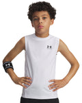 HeatGear® Boys' Sleeveless - White