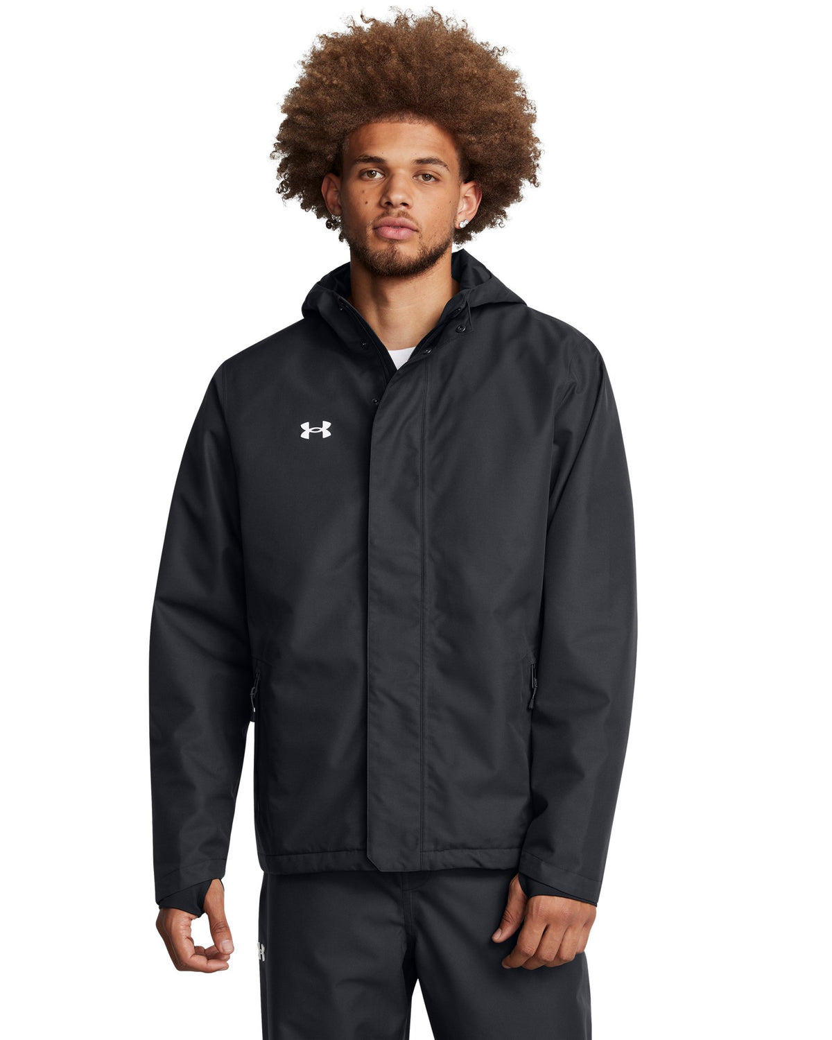 UA Stormproof Lined Men's Rain Jacket - Black