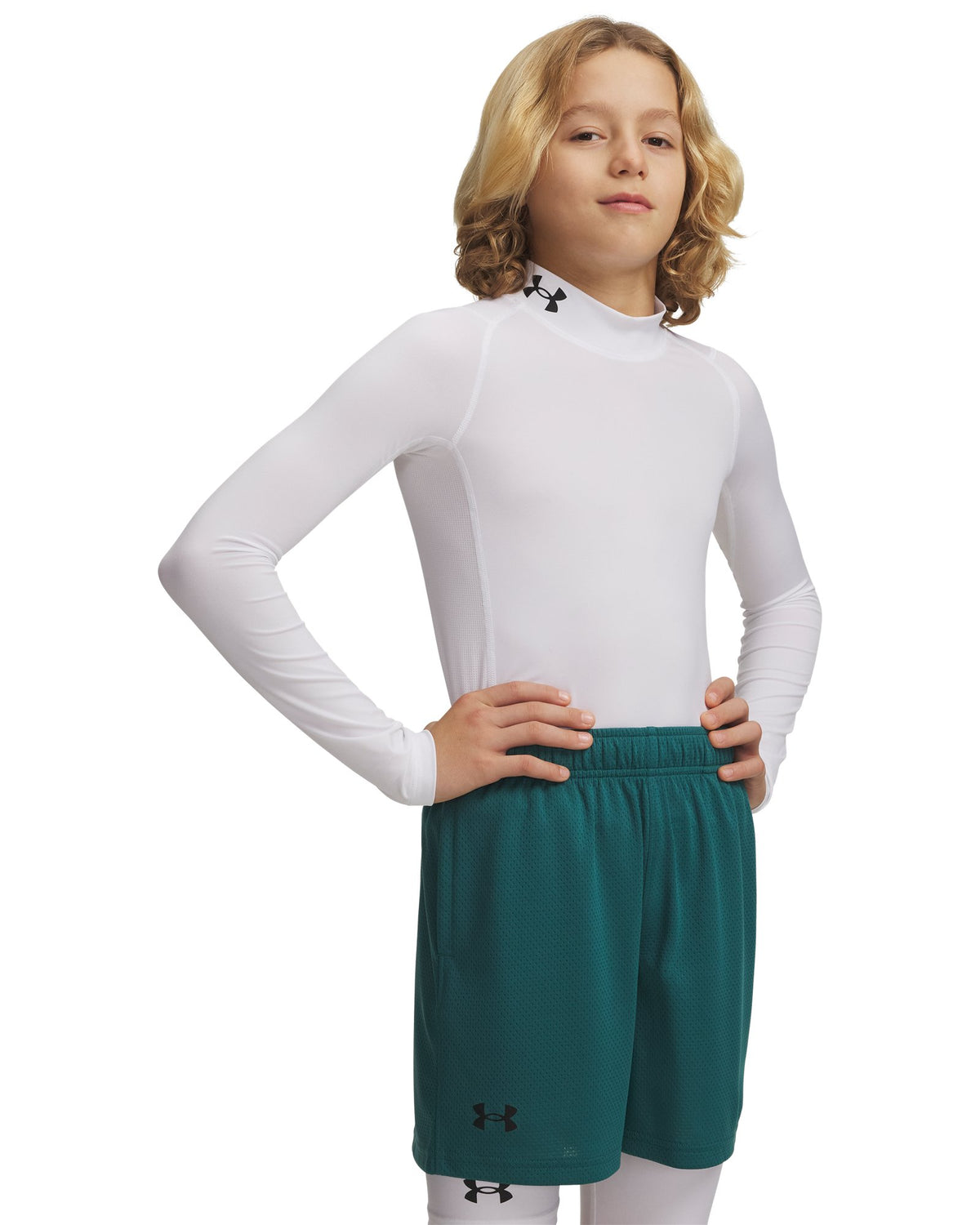 HeatGear Boys' Mock Long Sleeve - Black