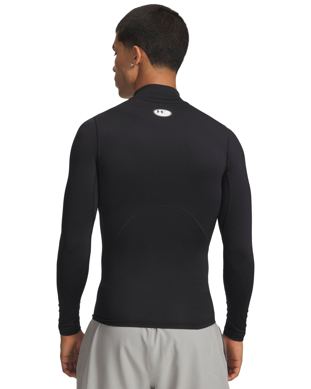 HeatGear® Men's Compression Mock Long Sleeve - Black