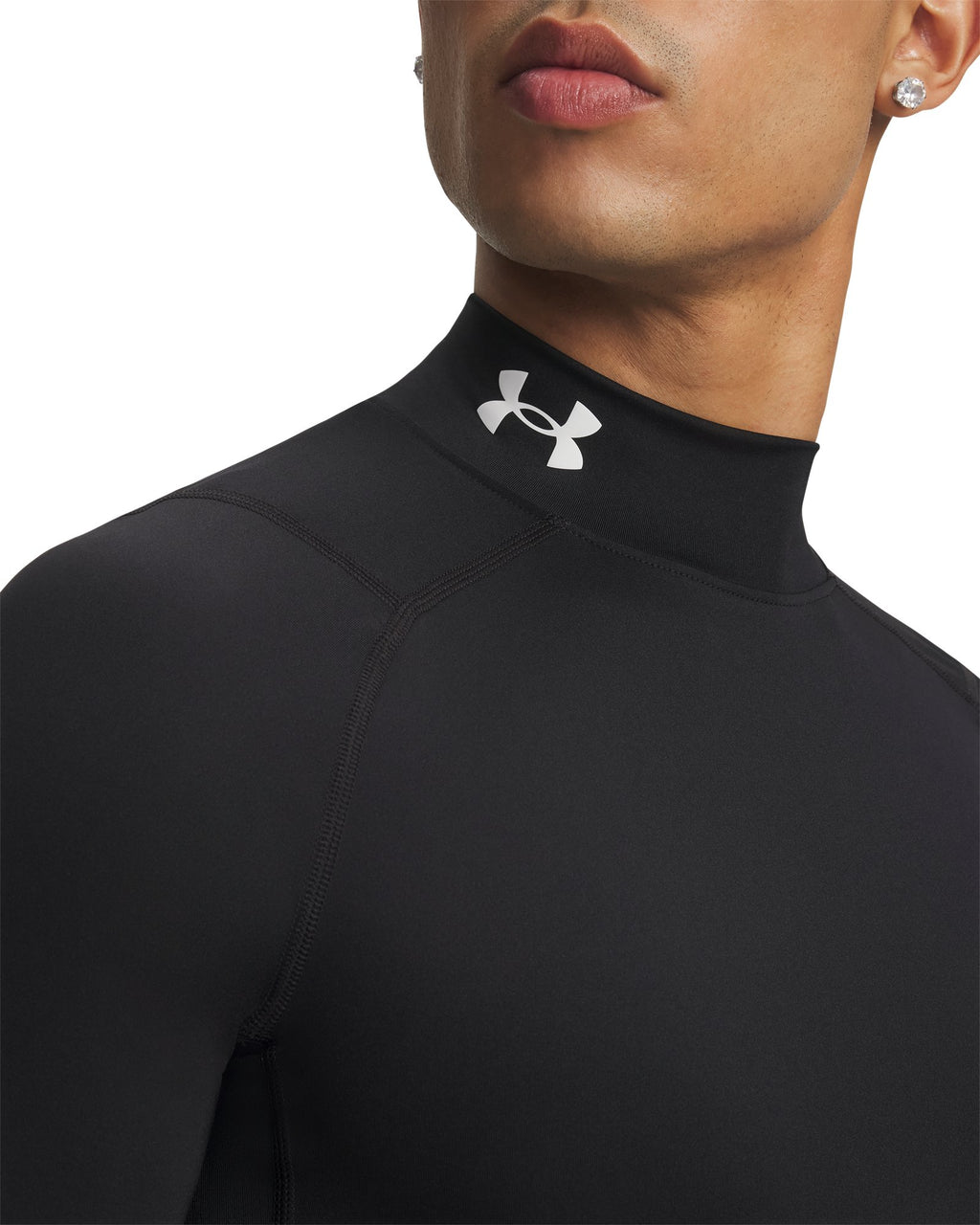 HeatGear® Men's Compression Mock Long Sleeve - Black