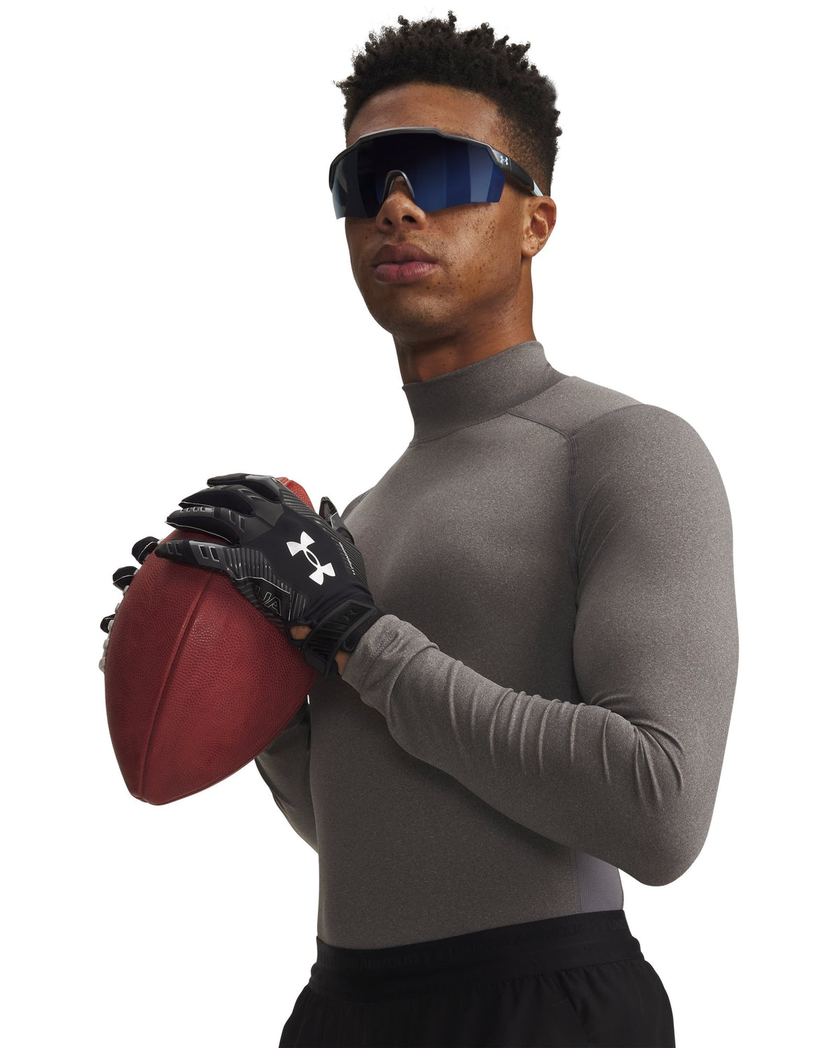 HeatGear® Men's Compression Mock Long Sleeve - Gray