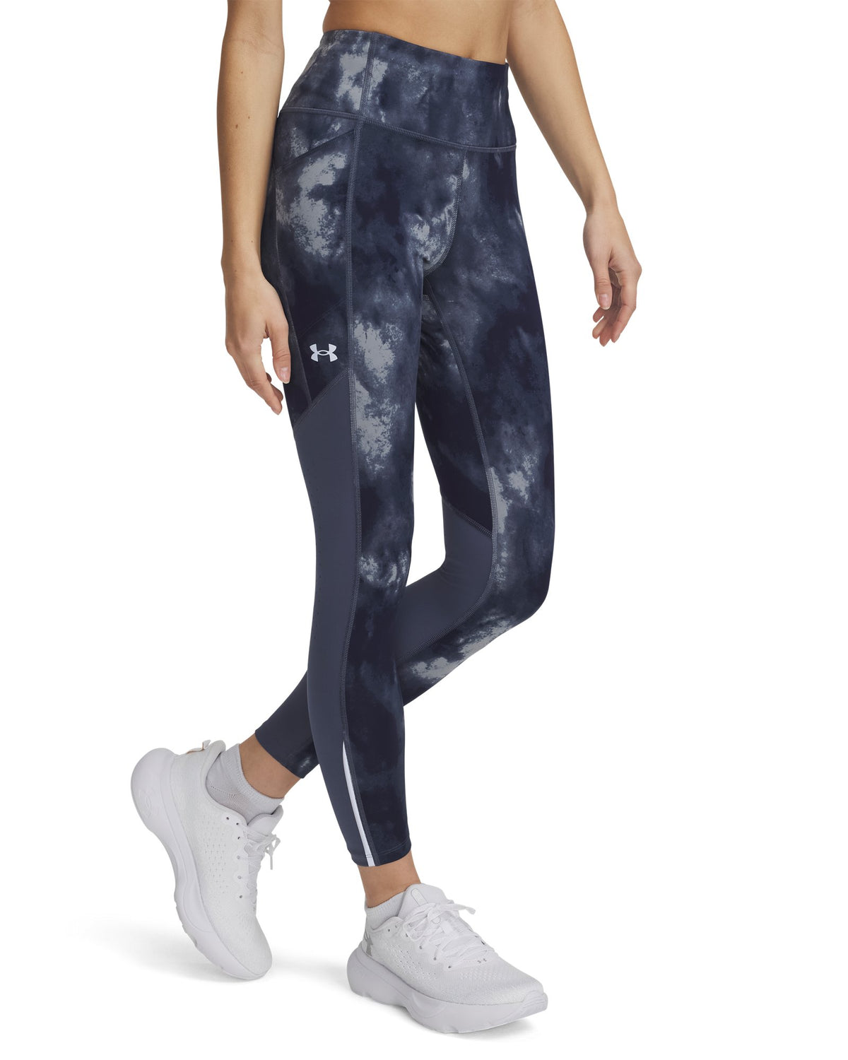 UA Launch Printed Women's Ankle Tights - Gray