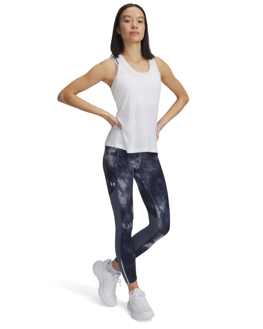 UA Launch Printed Women's Ankle Tights - Gray