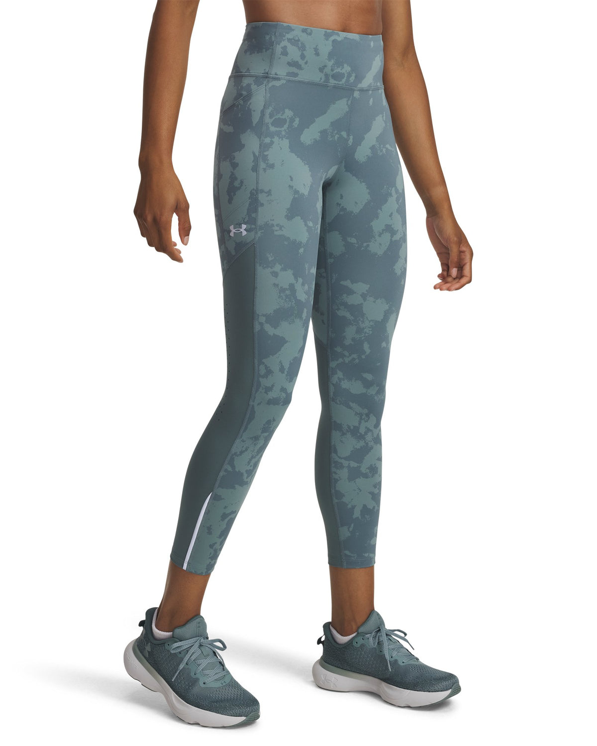 UA Launch Printed Women's Ankle Tights - Blue