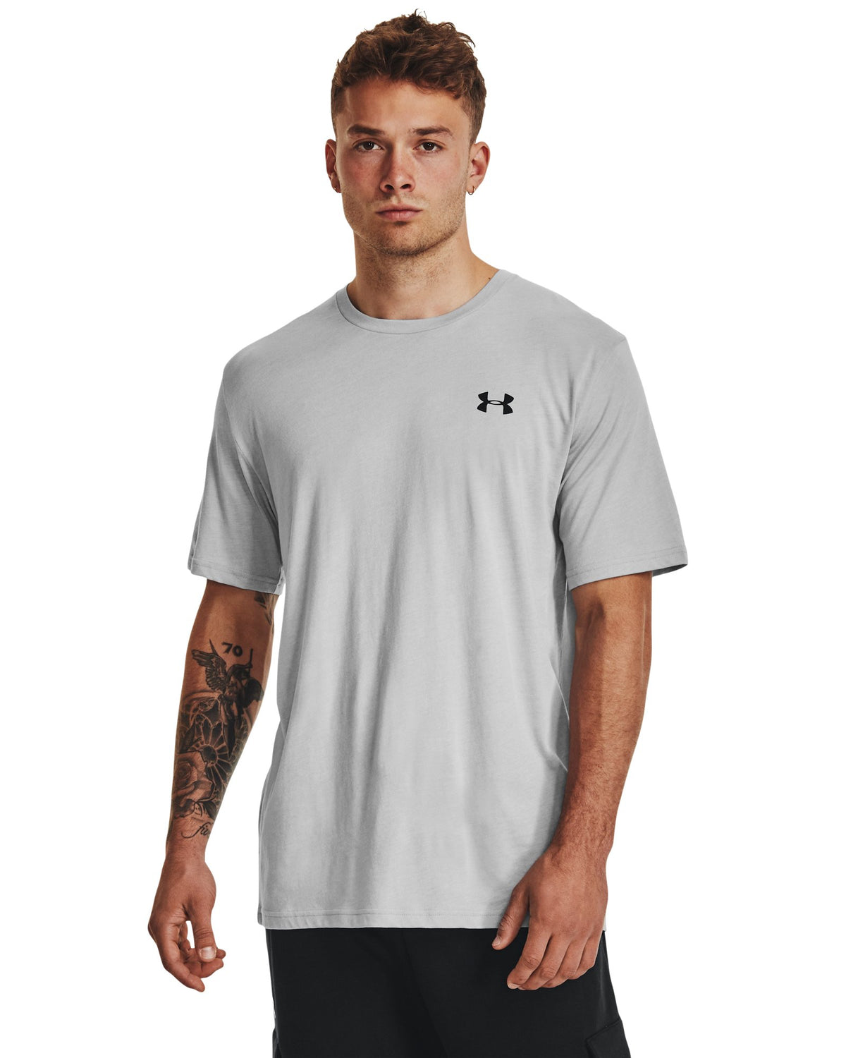 UA Left Chest Lockup Men's T-Shirt - Gray