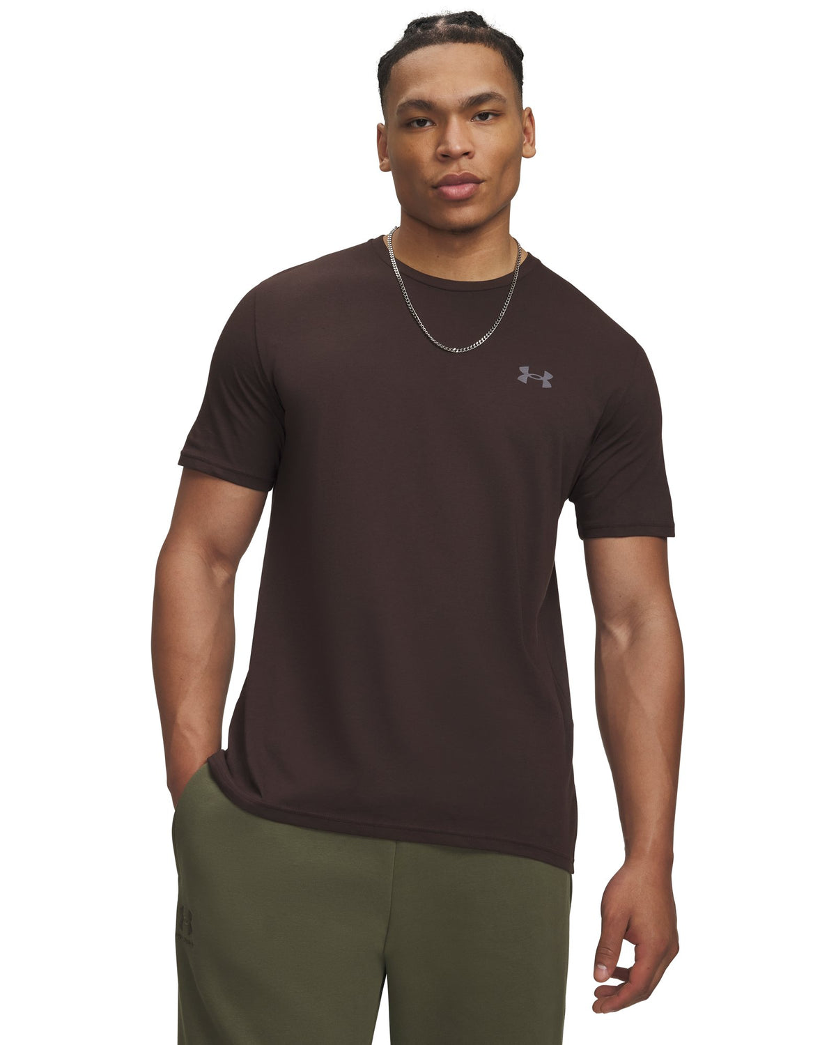 UA Left Chest Lockup Men's T-Shirt - Brown