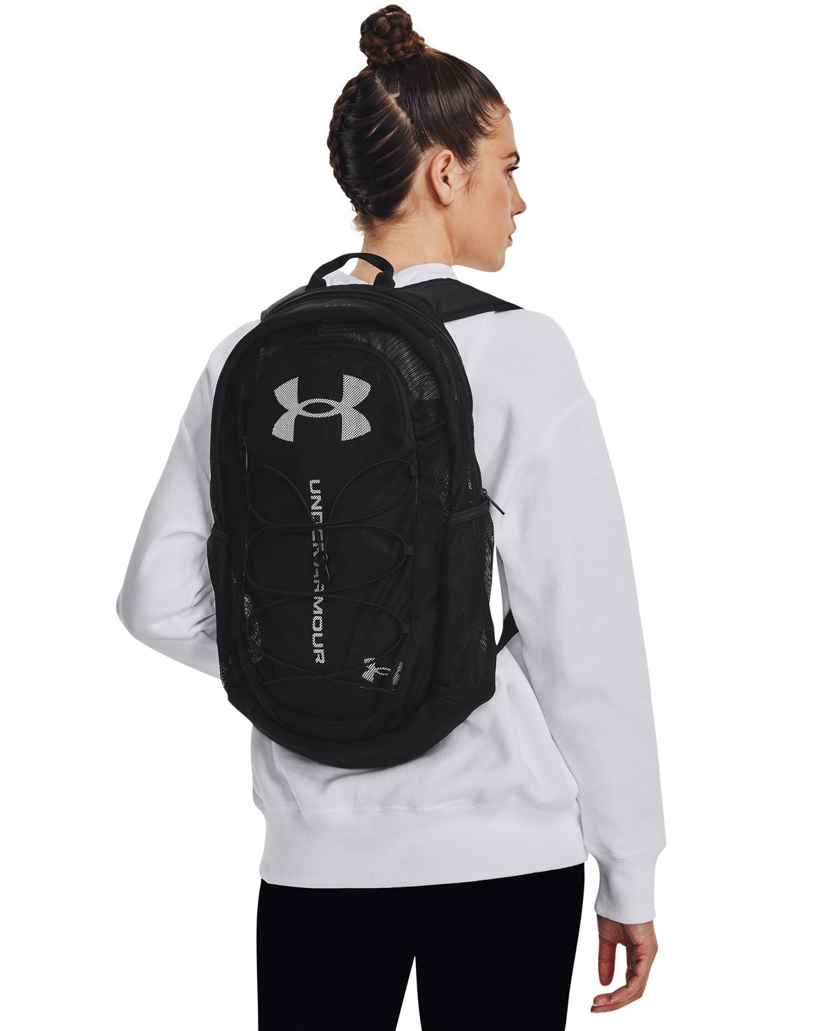 UA Hustle Mesh Backpack - Black