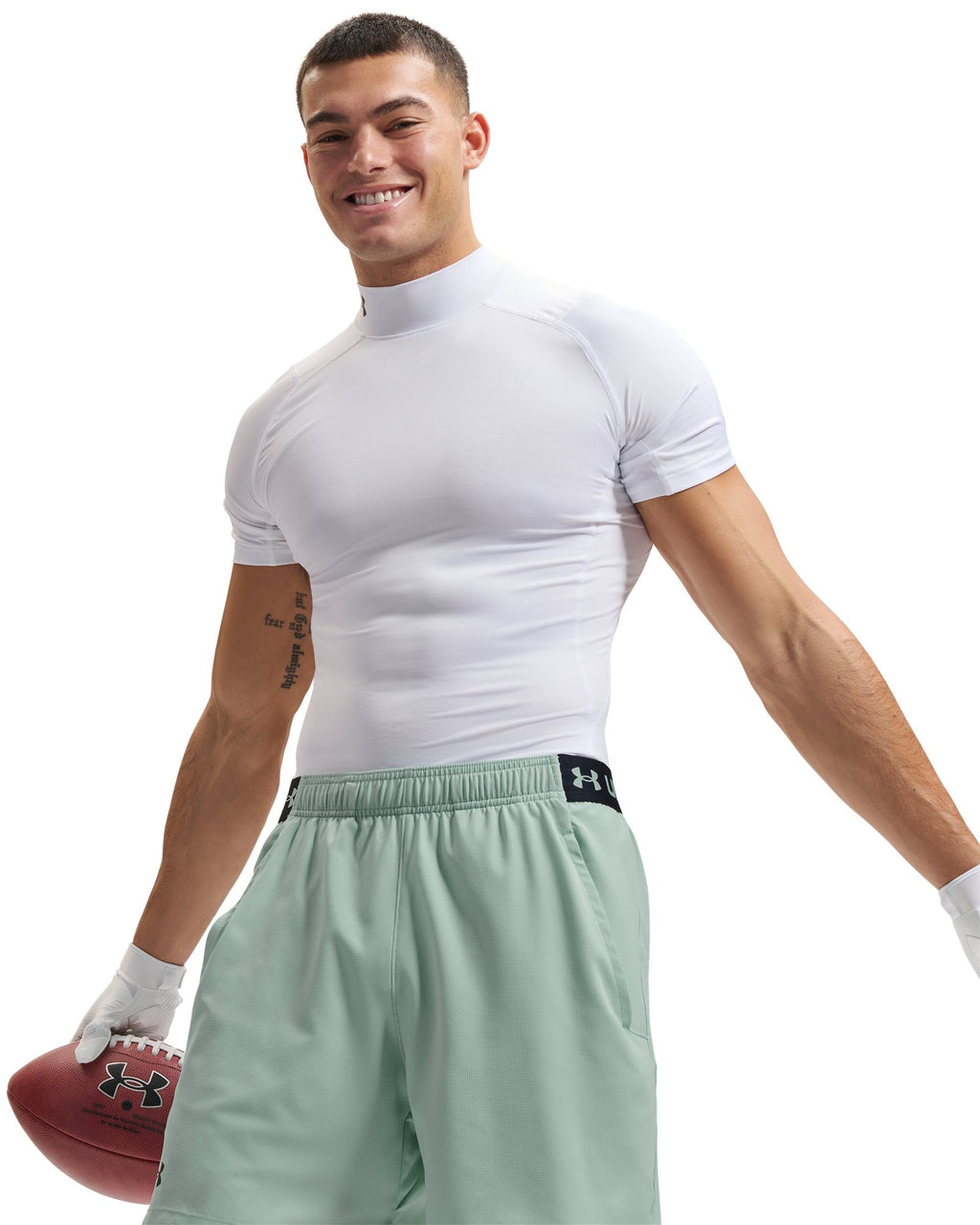 HeatGear® Compression Men's Mock Short Sleeve - Black