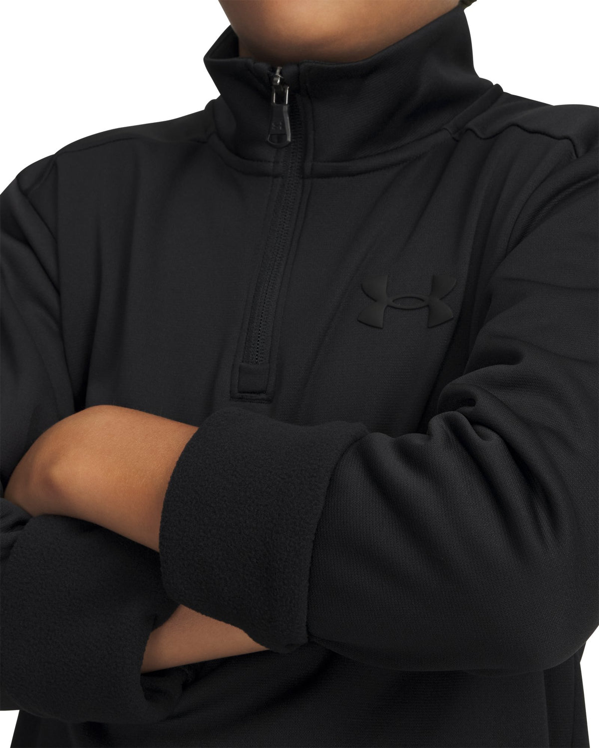 Armour Fleece® Boys' ¼ Zip - Black