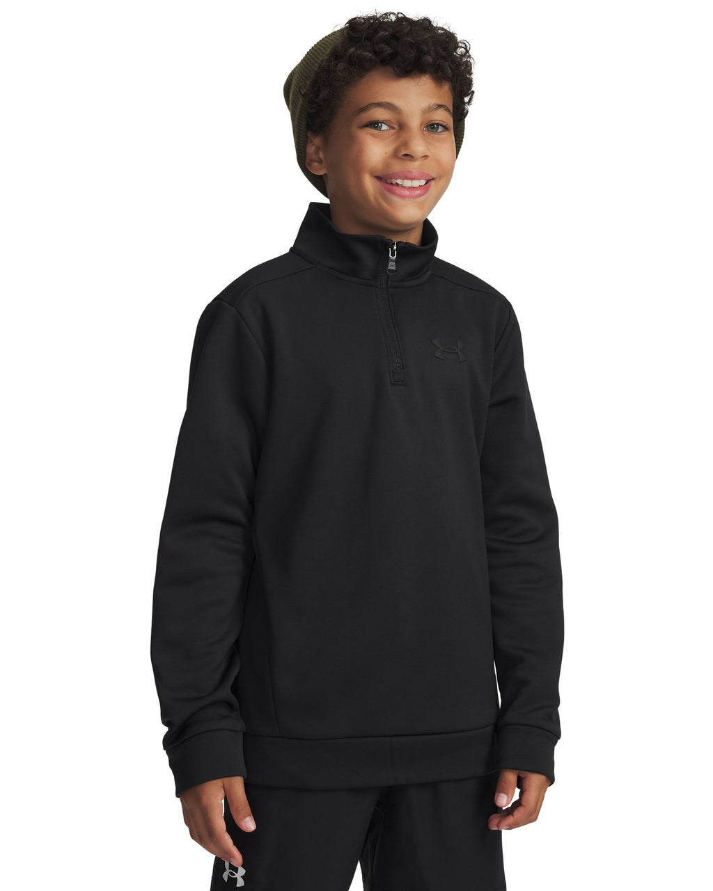 Armour Fleece® Boys' ¼ Zip - Black