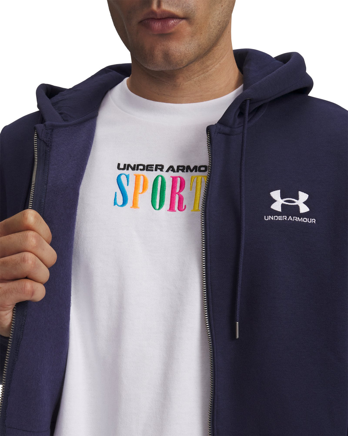 UA Icon Fleece Men's Full-Zip Hoodie - Blue