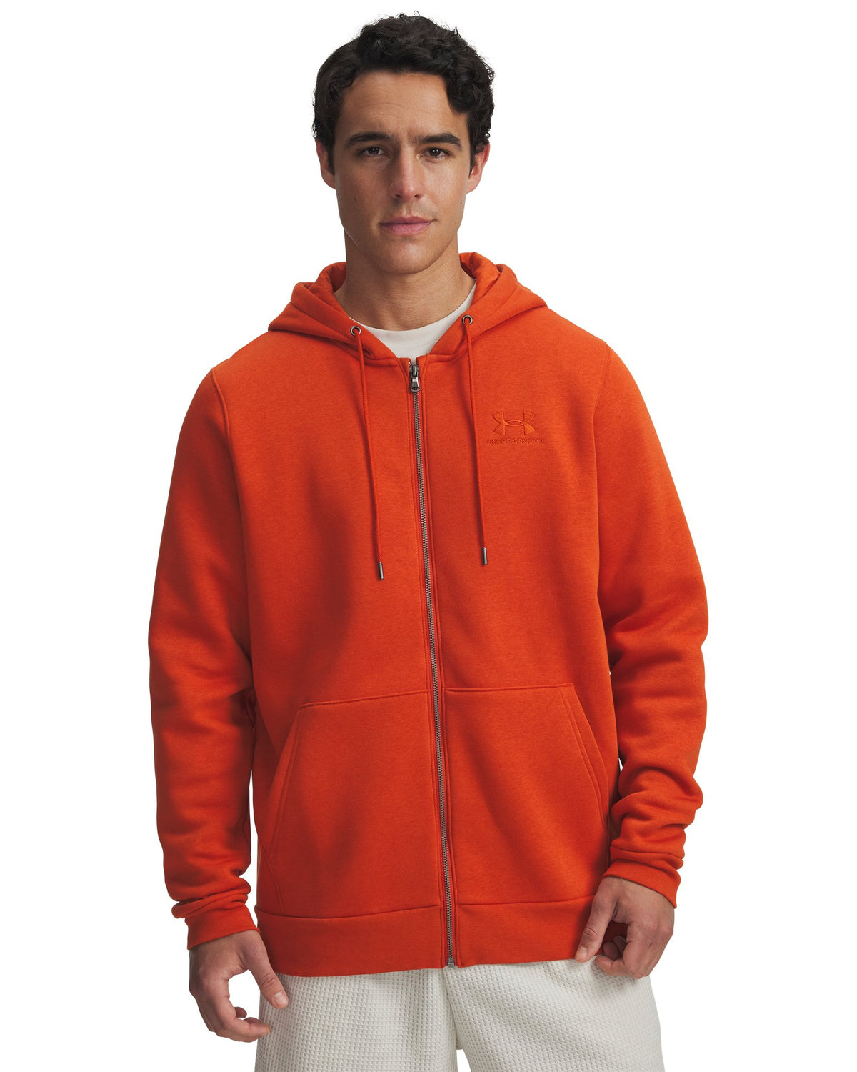 UA Icon Fleece Men's Full-Zip Hoodie - Orange