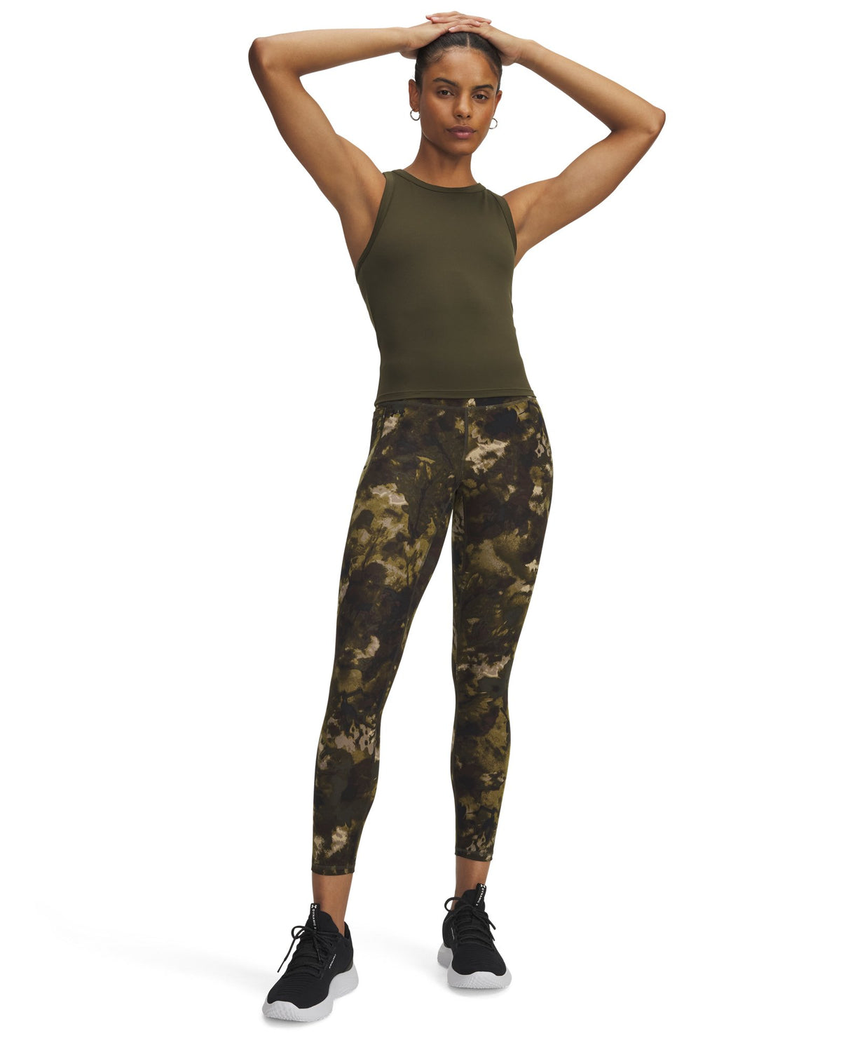 UA Motion Printed Women's Ankle Leggings - White