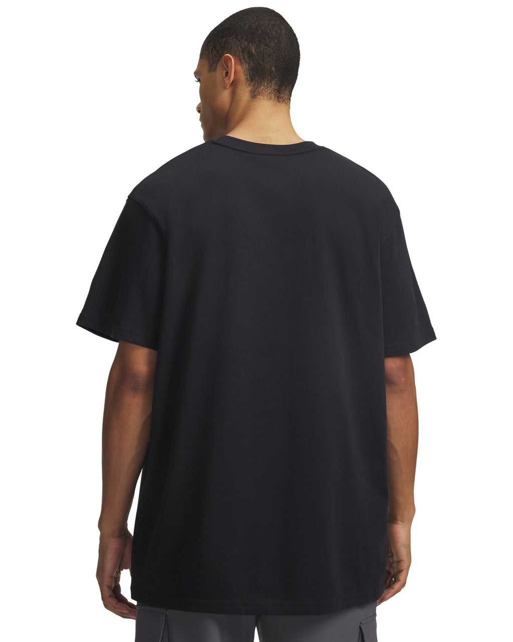Men's UA Logo Embroidered Heavyweight Short Sleeve Men's Short Sleeve - Black