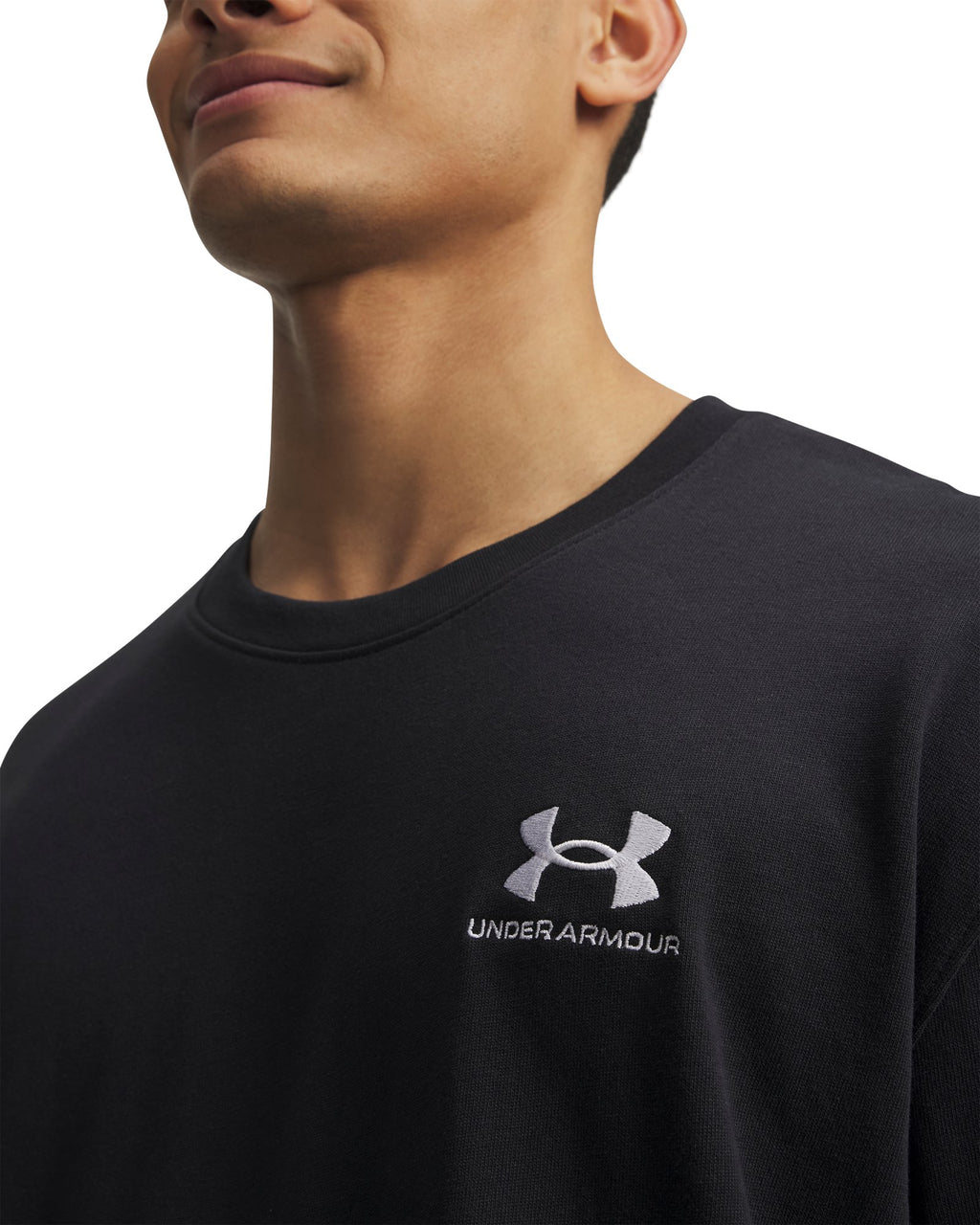 Men's UA Logo Embroidered Heavyweight Short Sleeve Men's Short Sleeve - Black