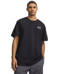 Men's UA Logo Embroidered Heavyweight Short Sleeve Men's Short Sleeve - Black