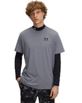 Men's UA Logo Embroidered Heavyweight Short Sleeve Men's Short Sleeve - Gray