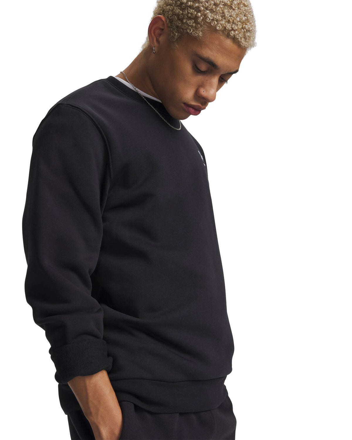 UA Icon Fleece Men's Crew - Black