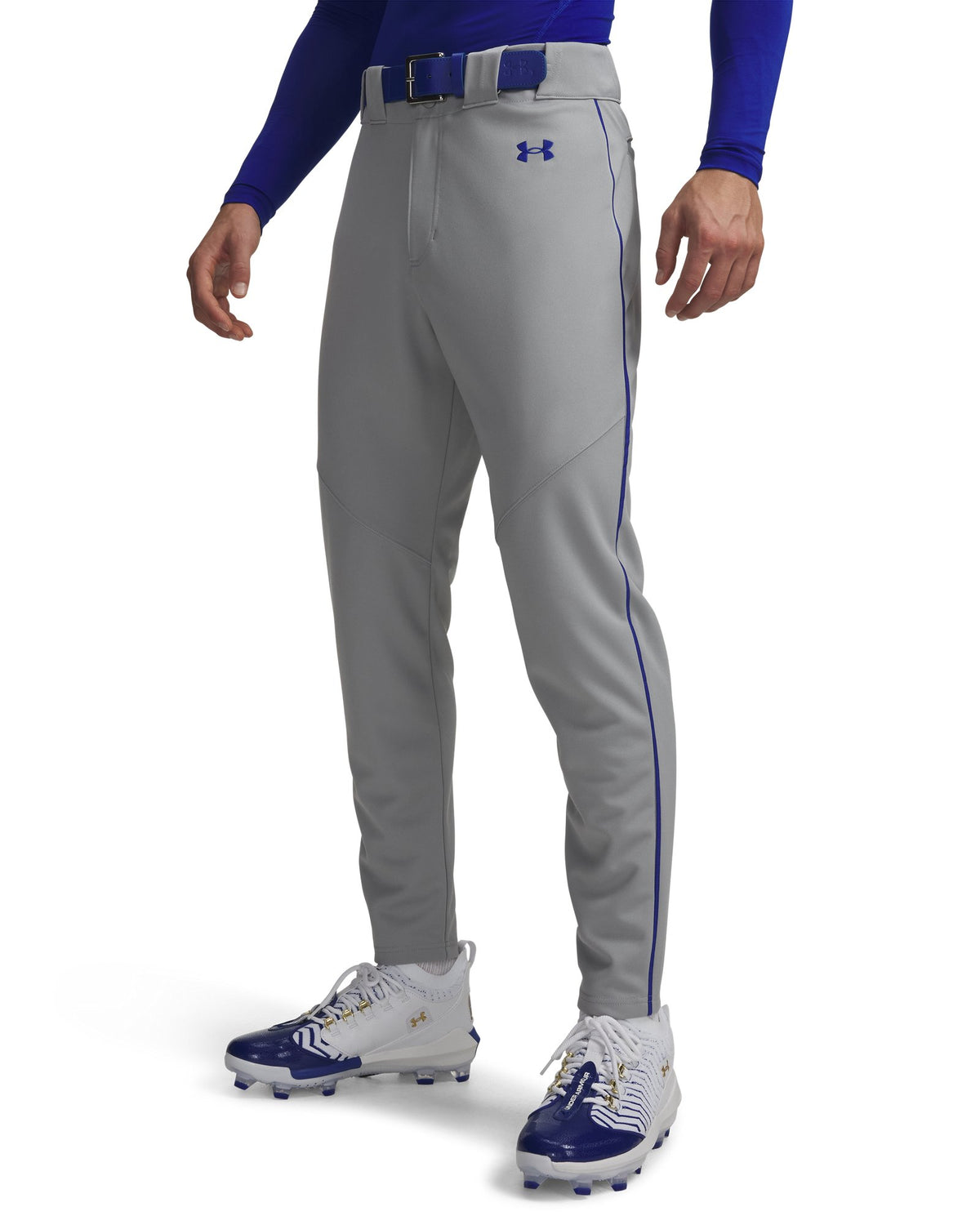 UA Utility Piped Men's Baseball Pants - Gray