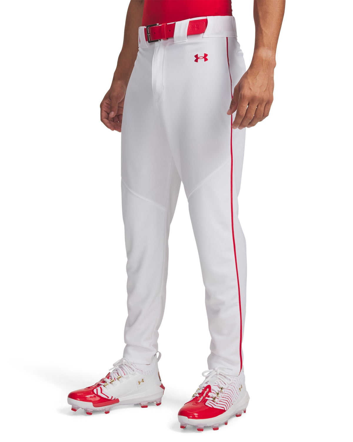 UA Utility Piped Men's Baseball Pants - White