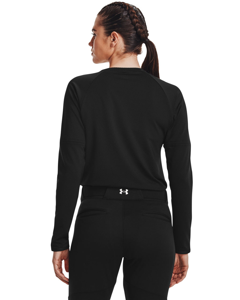 UA Utility Waffle Women's Crew - Black