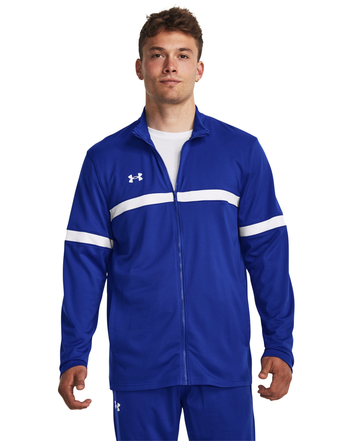 UA Knit Warm Up Team Men's Full-Zip - Blue