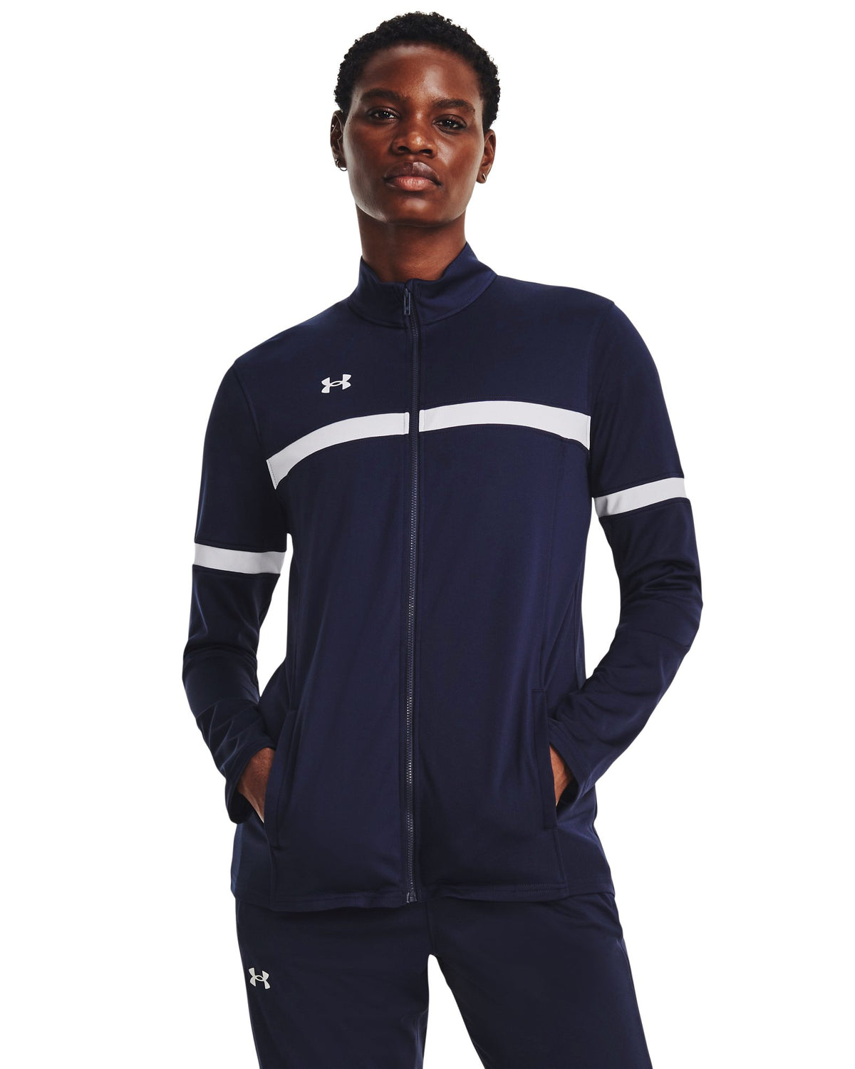 UA Knit Warm Up Team Women's Full-Zip - Blue