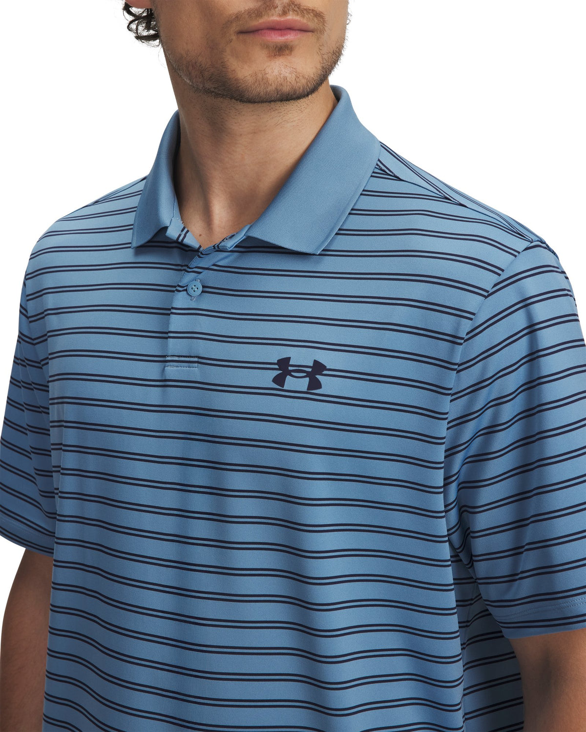 UA Matchplay Stripe Men's Polo - Blue