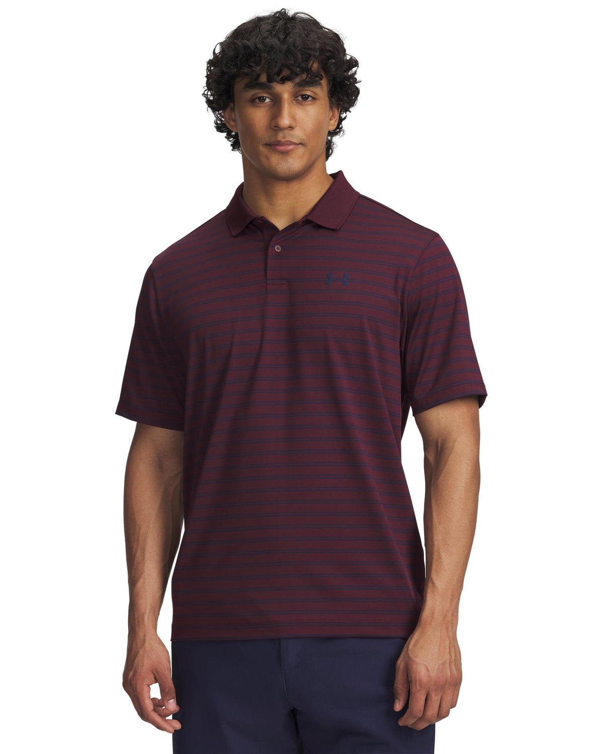 UA Matchplay Stripe Men's Polo - Red