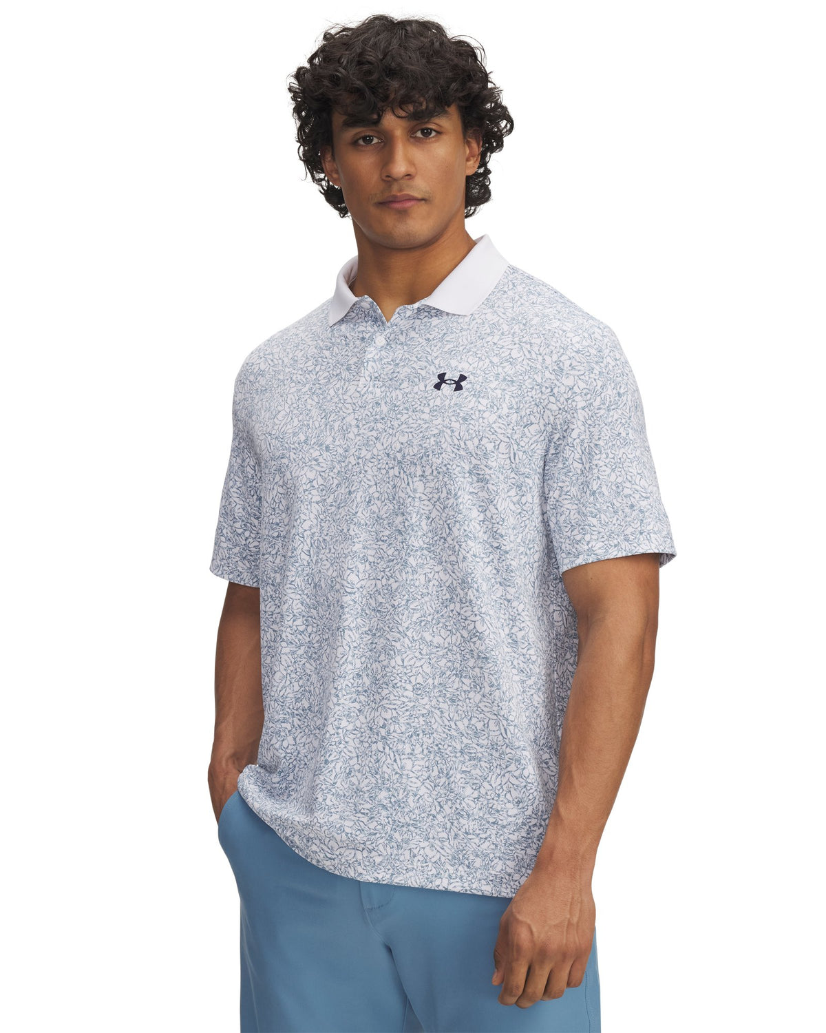 UA Matchplay Printed Men's Polo - White